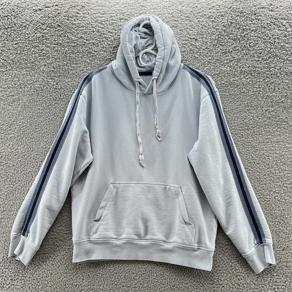 ATM Hoodie Womens Medium Light Blue Relaxed Kanga Pocket Casual Sweatshirt
